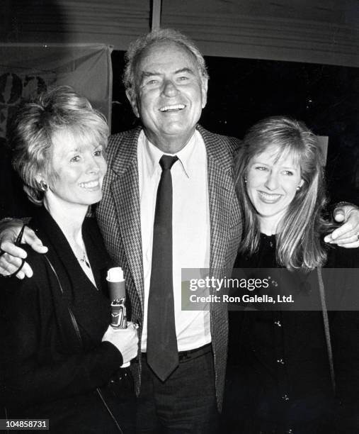 Actor Harvey Korman poses with his wife Deborah Korman and daughter attend the party for HBO's "Comic Relief" benefit on May 10, 1990 at Rick...