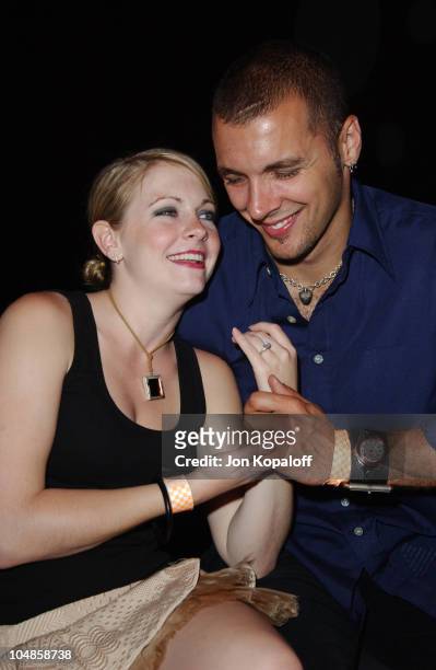 Melissa Joan Hart and fiance Mark Wilkerson during FHM's "100 Sexiest Women in the World" Party Co-Sponsored by Smirnoff Vodka at Raleigh Studios in...