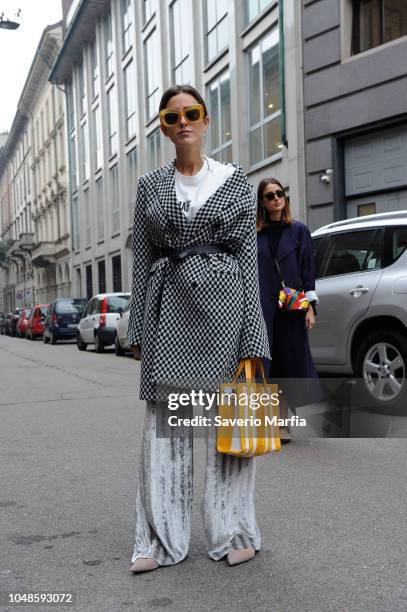 Sylvia Haghjoo seen during Max Mara show Milan Fashion Week Fall/Winter 2017/18 on February 23, 2017 in Milan, Italy