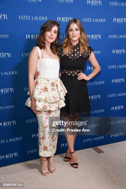 Alison Brie and Julianna Guill attend PORTER's Incredible Women Gala 2018 - Arrivals at Ebell of Los Angeles on October 9, 2018 in Los Angeles,...