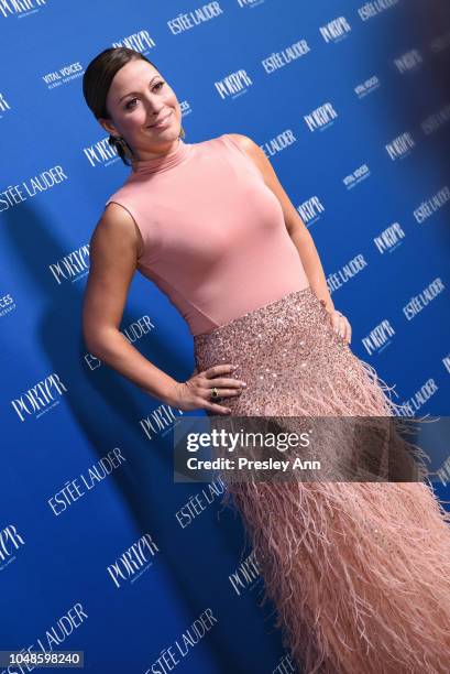 Kay Cannon attends PORTER's Incredible Women Gala 2018 - Arrivals at Ebell of Los Angeles on October 9, 2018 in Los Angeles, California.