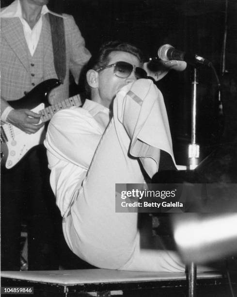 Jerry Lee Lewis during Jerry Lee Lewis Performs at the Palomino Club in New York City on March 20, 1981 at Palomino Club in New York City, New York,...