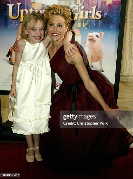 Dakota Fanning and Brittany Murphy during "Uptown Girls" Los Angeles Premiere at ArcLight Cinerama Dome in Hollywood, California, United States.