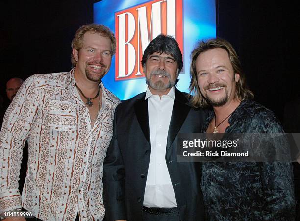 Toby Keith, Randy Owens and Travis Tritt during 53rd Annual BMI Country Music Awards at BMI Nashville Offices in Nashville, Tennessee, United States.