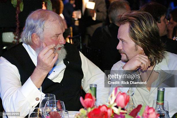 Charlie Daniels and Travis Tritt during 53rd Annual BMI Country Music Awards at BMI Nashville Offices in Nashville, Tennessee, United States.