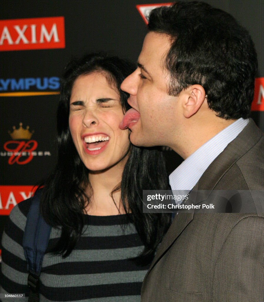 Jimmy Kimmel And Sarah Silverman Kissing