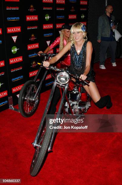 Paris Hilton and Kimberly Stewart during Maxim Magazine's Annual Hot 100 Party at 1400 Ivar in Hollywood, CA, United States.