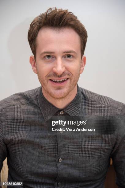 Joseph Mazzello at the "Bohemian Rhapsody" Press Conference at the Four Seasons Hotel on October 8, 2018 in Beverly Hills, California.