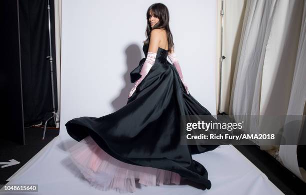 Camila Cabello poses for a portrait at the American Music Awards at Microsoft Theater on October 9, 2018 in Los Angeles, California.