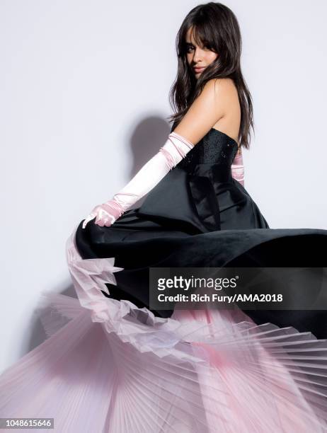 Camila Cabello poses for a portrait at the American Music Awards at Microsoft Theater on October 9, 2018 in Los Angeles, California.