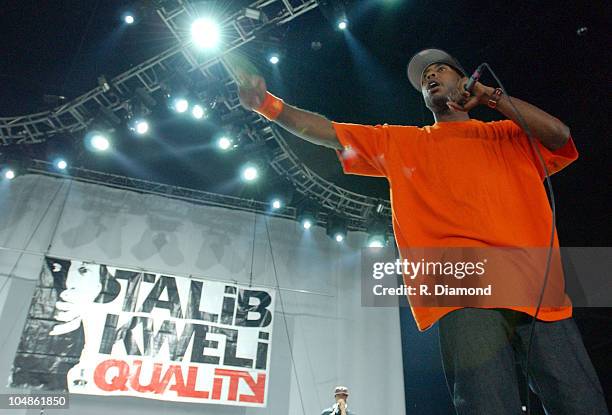 Talib Kweli during SPRITE Liquid Mix Tour 2003 at HiFi Buys Amphitheater in Atlanta, Georgia, United States.