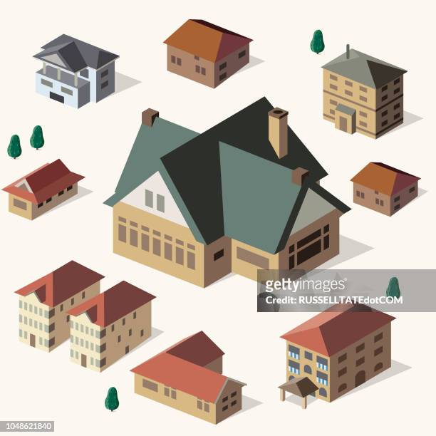 勾配屋根の建物 - georgian点のイラスト素材／クリップアート素材／マンガ素材／アイコン素材