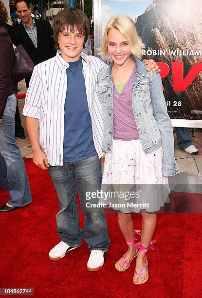 Josh Hutcherson and AnnaSophia Robb during "RV" Los Angeles Premiere - Arrivals at Mann Village Theatre in Westwood, California, United States.