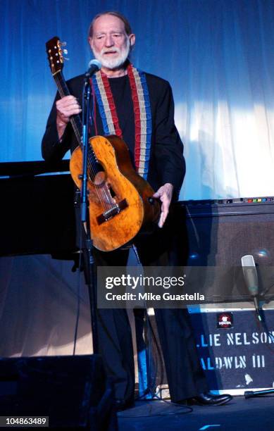 Willie Nelson during 14th Annual Enviromental Media Awards - Show & After Party at Wilshire Ebell Theater in Los Angeles, California, United States.
