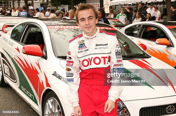 Frankie Muniz during 30th Anniversary Toyota Pro/Celebrity Race - Qualifying Day at Streets of Long Beach in Long Beach, California, United States.