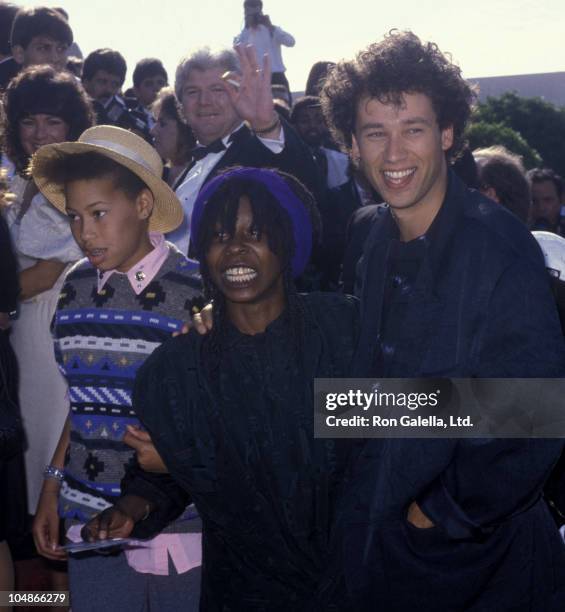 Actress Whoopi Goldberg, husband David Classen and daughter Alexandra Martin attend 38th Annual Primetime Emmy Awards on September 21, 1986 at the...