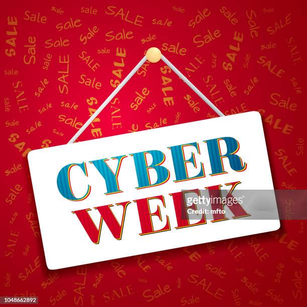 cyber week - woche stock-grafiken, -clipart, -cartoons und -symbole