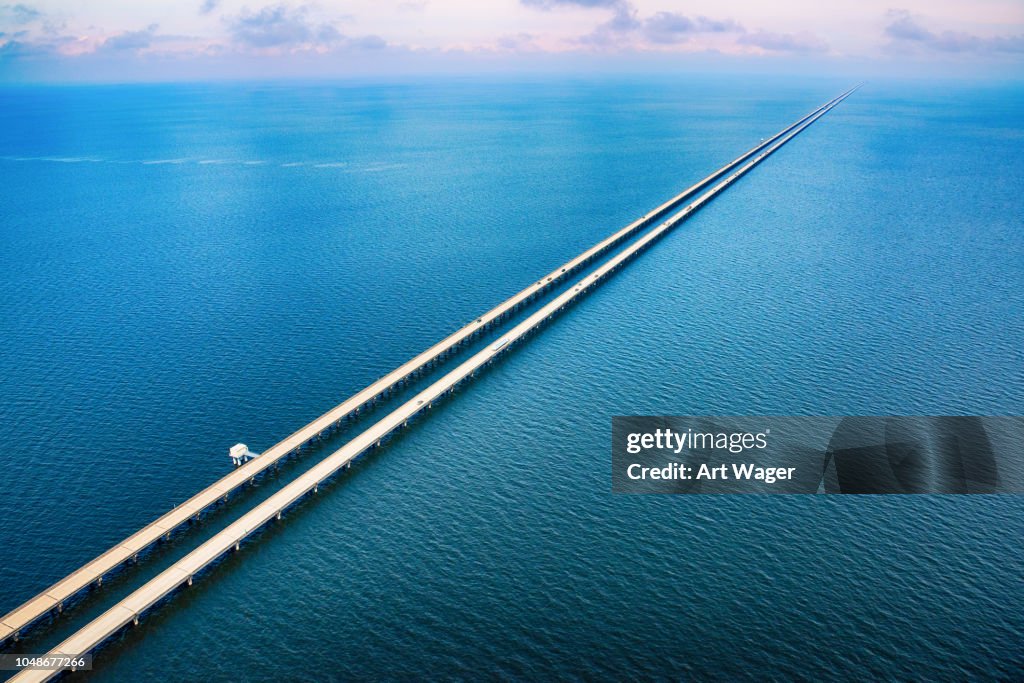 Lake Pontchartrain Causeway Aerial