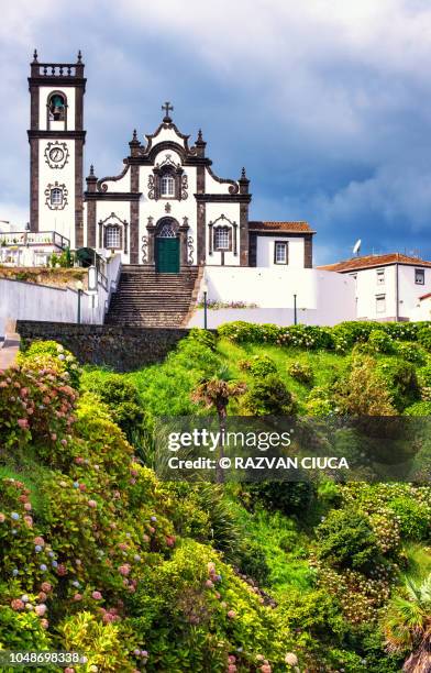 church - sao miguel stock-fotos und bilder