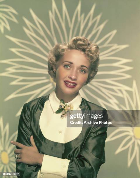 Portrait of American singer and actress Jane Powell circa 1956.