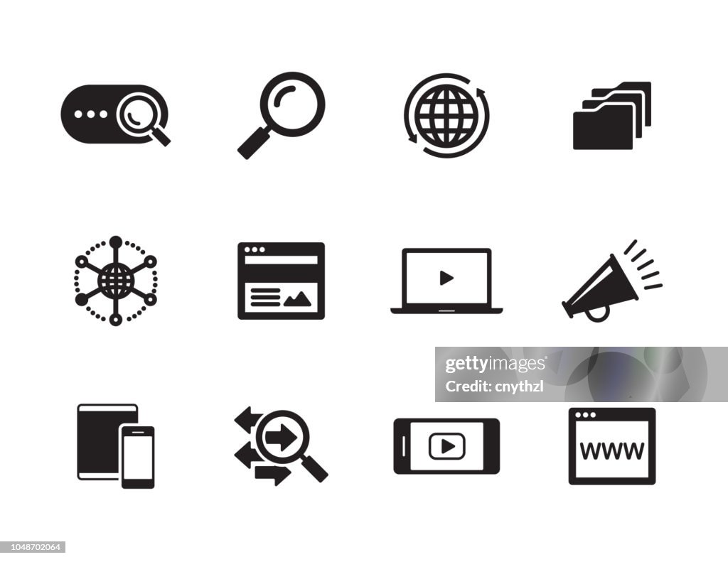 Digitale Marketing Icon Set