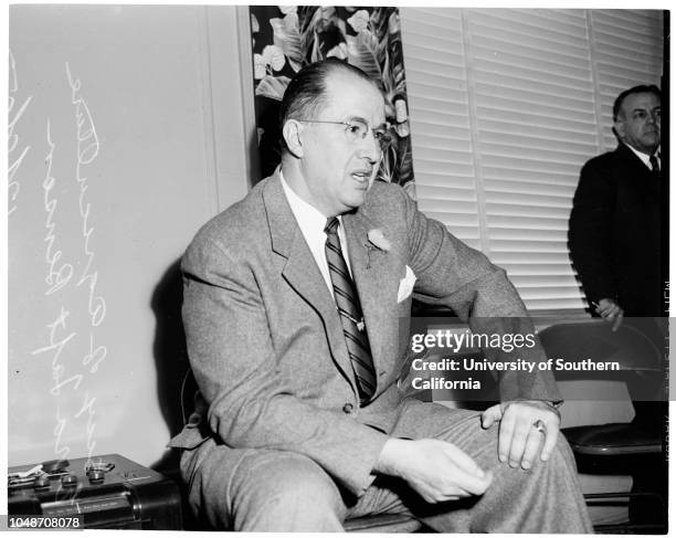 Ezra Taft Benson -- Secretary of Agriculture, 8 December 1953. Kathryn Gromatzky -- 20, 'Miss Wool'.;Supplementary material reads: 'Chernus. Long...