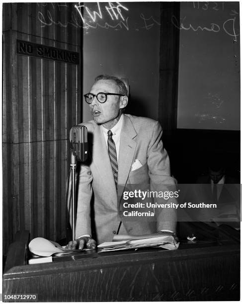 List of persons who will appear before Board of Governors, attorneys meeting to disbar reds, 16 February 1955. Louis W Lawson;Robert W Kenny;Ben...