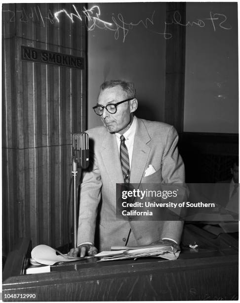 List of persons who will appear before Board of Governors, attorneys meeting to disbar reds, 16 February 1955. Louis W Lawson;Robert W Kenny;Ben...