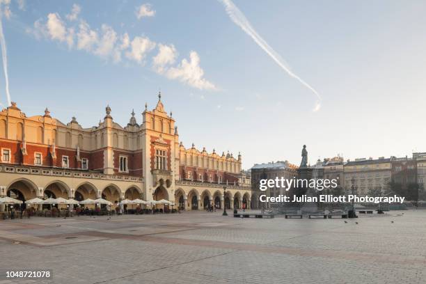 the krakow cloth hall in krakow, poland. - krakow fotografías e imágenes de stock