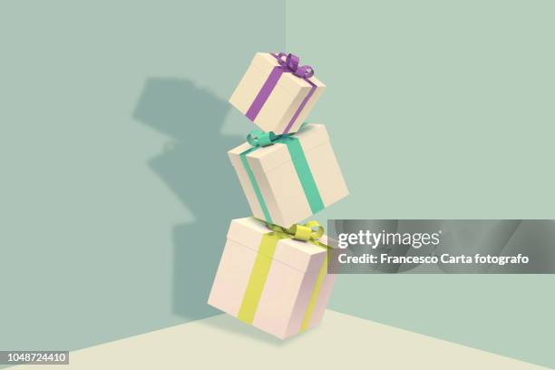 gift - three objects stock pictures, royalty-free photos & images