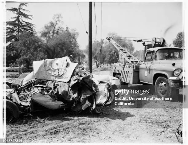 Arcadia bus crash killed one, 14 July 1959. Corrine Matson -- 3 1/2 years ;William Leser -- 21 years;Steven Balak;Michael Mushinskie;Bob...