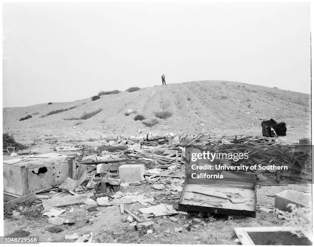 Keating series , 9 December 1959. County Health Building at 241 N Figueroa;County Assessors Building Hill Street;Dominguez rubbish dump site;Old...