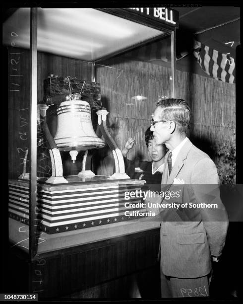 Japanese Trade Fair, 15 November 1960. Mable Rayama;Yukio Hasumi ;Kiyoko Honda ;Setsuko Yamaji;Mitsuke Ameniya.;Caption slip reads: 'Photographer:...