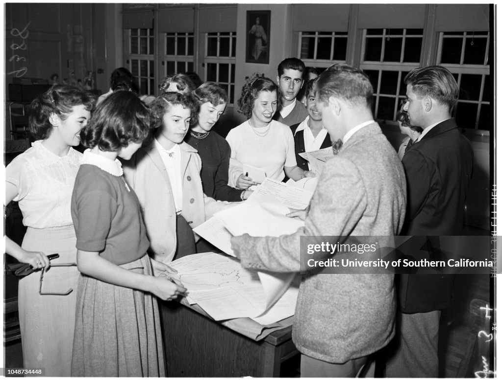 Examiner History Awards Contest at Catholic Girls High School, 1951