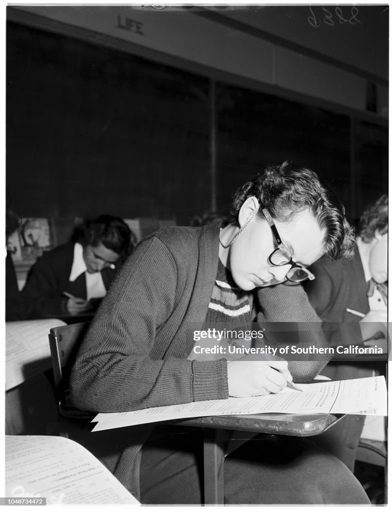 Examiner History Awards Contest at Catholic Girls High School, 1951