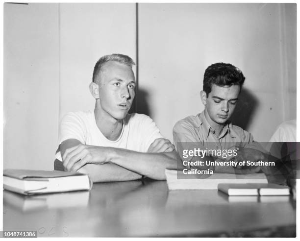 California Institute of Technology seminar, 05 May 1952. Charles Miller, Los Angeles;Roy A Keir, Modesto;Howard McMahon;Richard De Sauer;George...