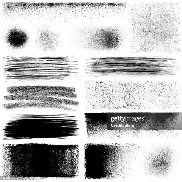 ilustrações de stock, clip art, desenhos animados e ícones de grunge design elements - moldura preta