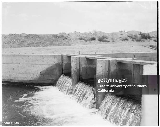 Victorville layout, 8 June 1952. Frank E Chambers ;Attorney William Johnstone;Main intersection in Victorville;Bridge over Mojave River leading to...