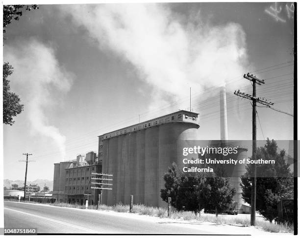 Victorville layout, 8 June 1952. Frank E Chambers ;Attorney William Johnstone;Main intersection in Victorville;Bridge over Mojave River leading to...