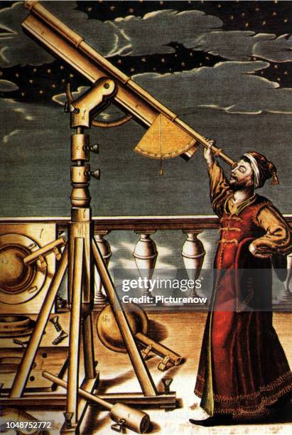 Astronomer and Telescope.