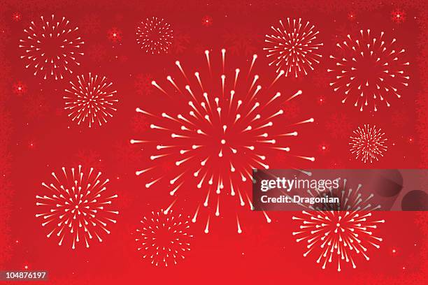 christmas: fireworks - firework stock illustrations