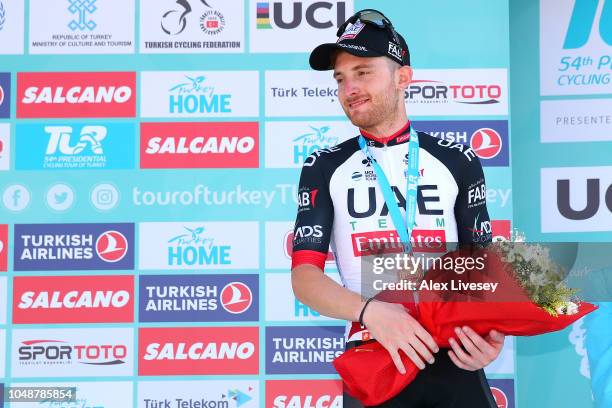 Podium / Simone Consonni of Italy and UAE Team Emirates / Celebration / during the 54th Presidential Cycling Tour Of Turkey, Stage 2 a 149,6km stage...