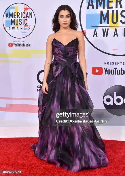 Lauren Jauregui attends the 2018 American Music Awards at Microsoft Theater on October 9, 2018 in Los Angeles, California.