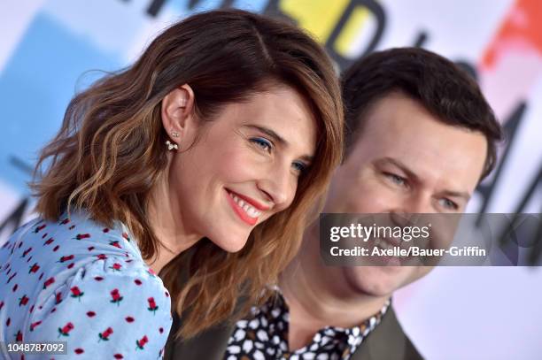 Cobie Smulders and Taran Killam attend the 2018 American Music Awards at Microsoft Theater on October 9, 2018 in Los Angeles, California.