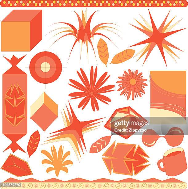 elements for design (vector) - square crackers stock illustrations