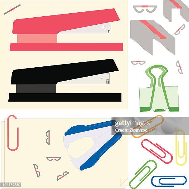 the staple diet (vector) - stapler stock illustrations