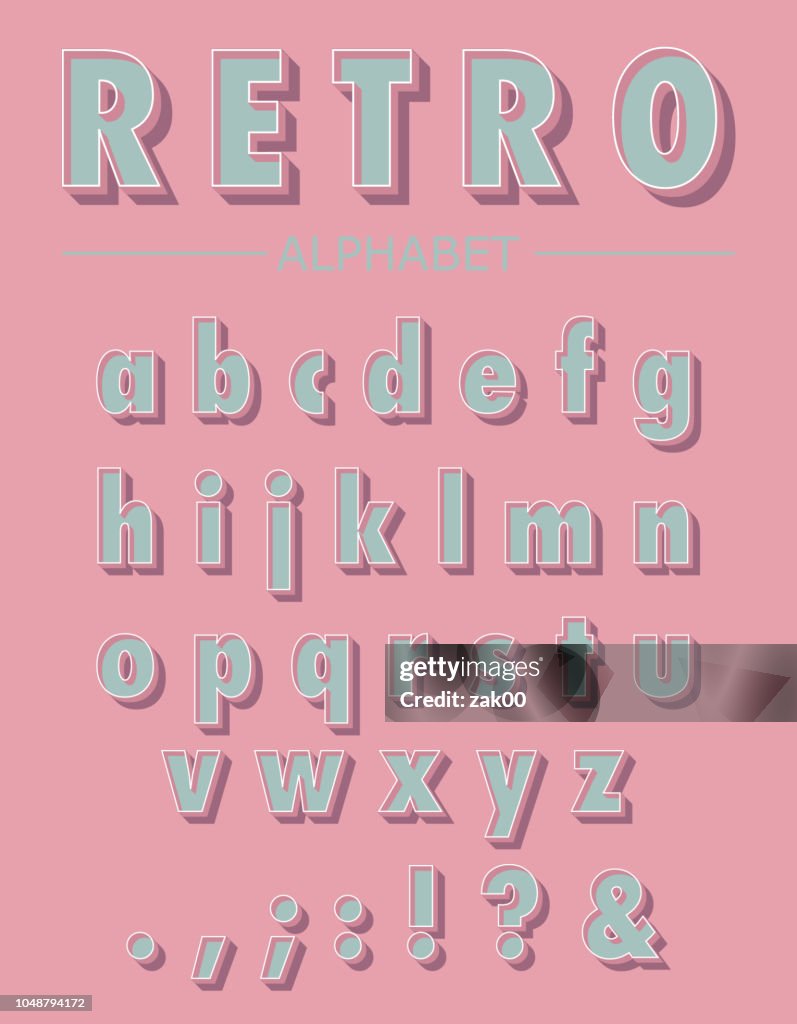 Graphic Retro Letters set