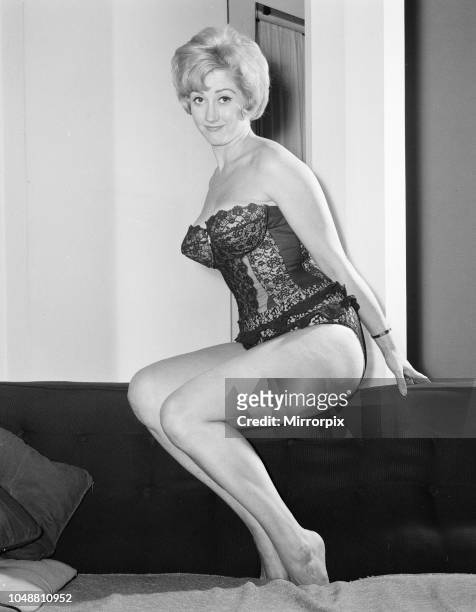 Liz Fraser, English actress, pictured at home of Donald Zec Daily Mirror Journalist, London, Friday 15th March 1963. Donald Zec Feature Interview.