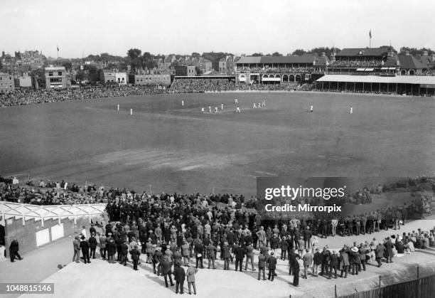 The crowds that went to see the test match and the crowds that stayed away. The crowd of 15,000 who had plenty of room at the Test match at the Oval....