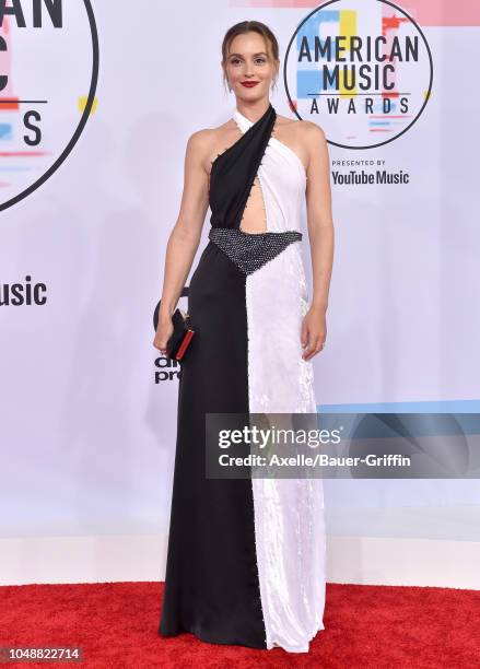 Leighton Meester attends the 2018 American Music Awards at Microsoft Theater on October 9, 2018 in Los Angeles, California.